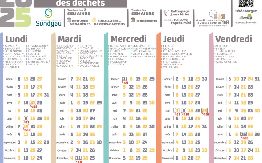 Calendrier 2025